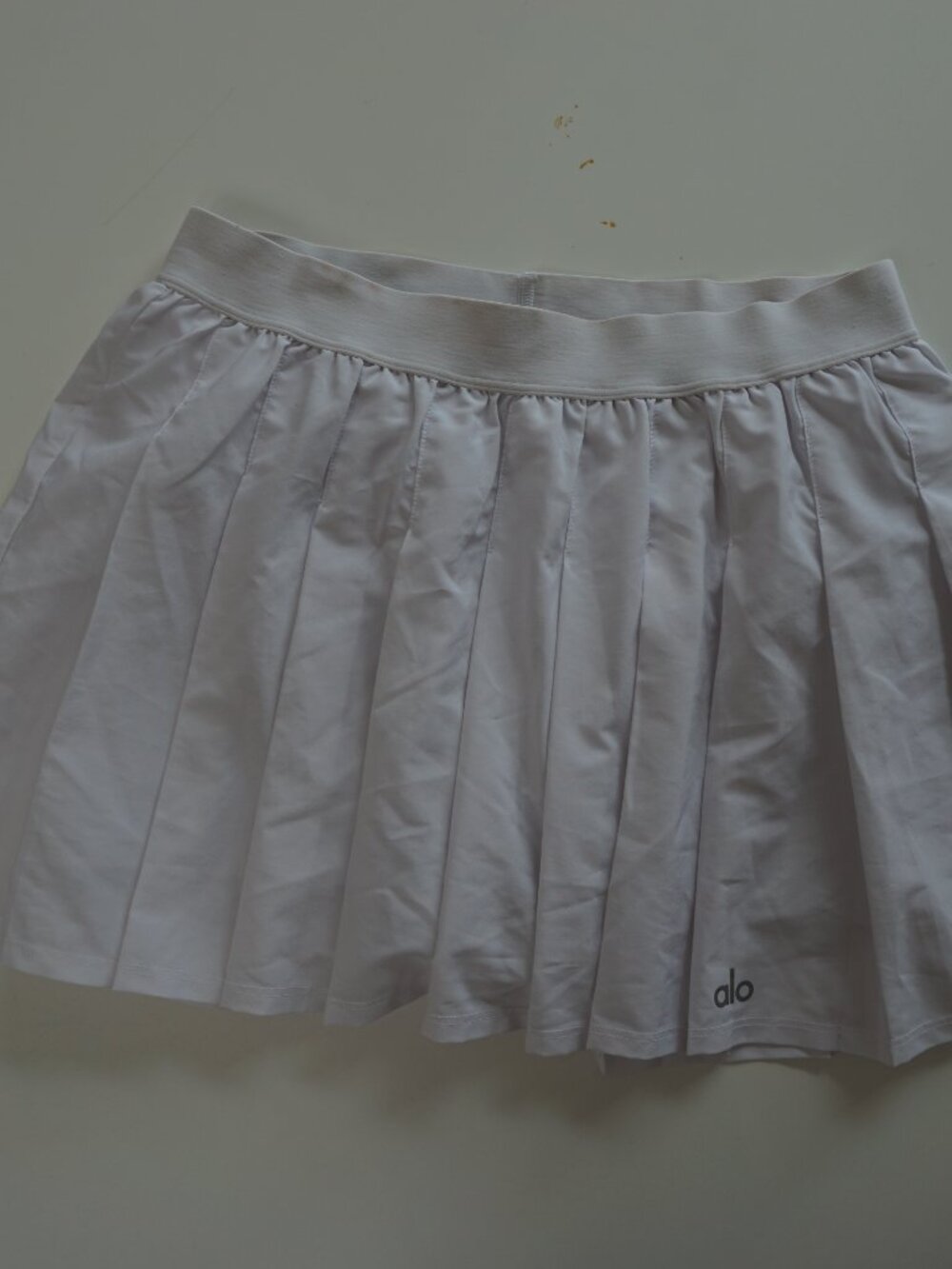 Alo Yoga White Pleated Tennis Skirt S